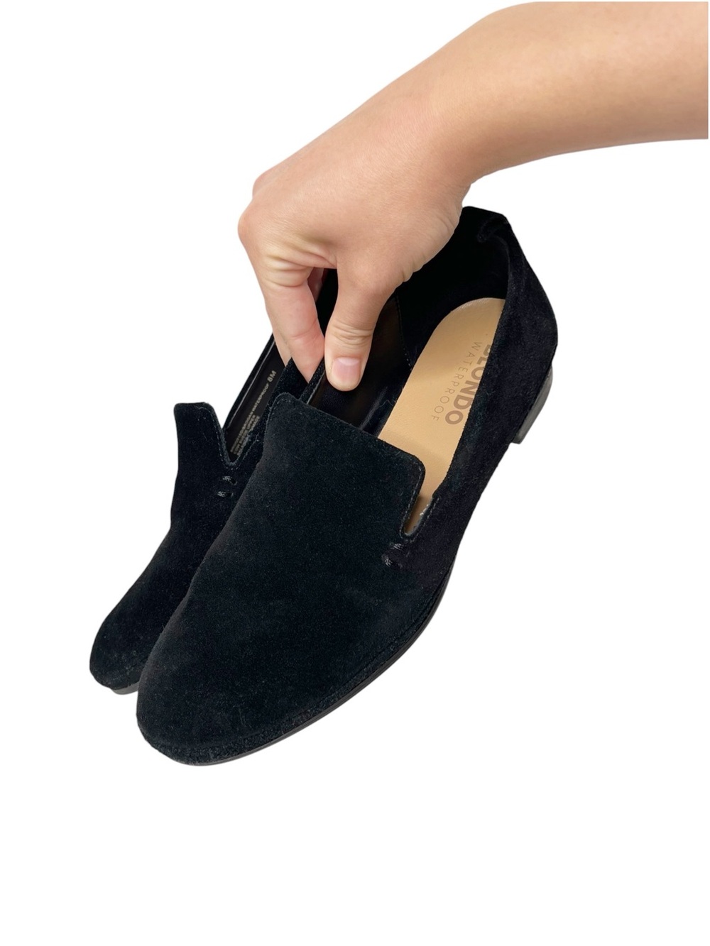 BLONDO WATERPROOF Suede Slip On Loafers Black Size 8